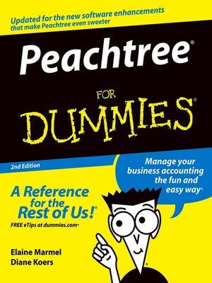cover image of Peachtree for Dummies